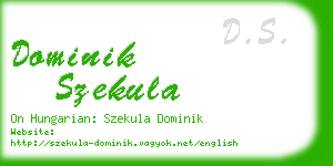 dominik szekula business card